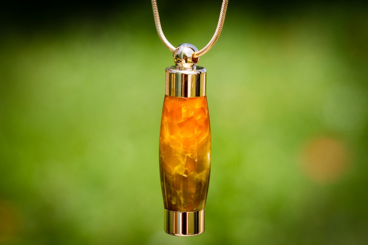 Amber Acrylic Keepsake Urn